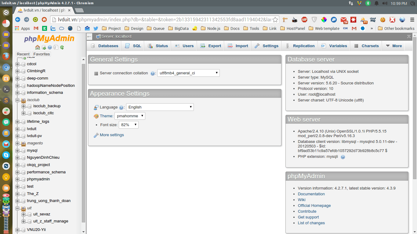 Giới thiệu, làm quen với phpMyAdmin - Hệ quản trị MySQL