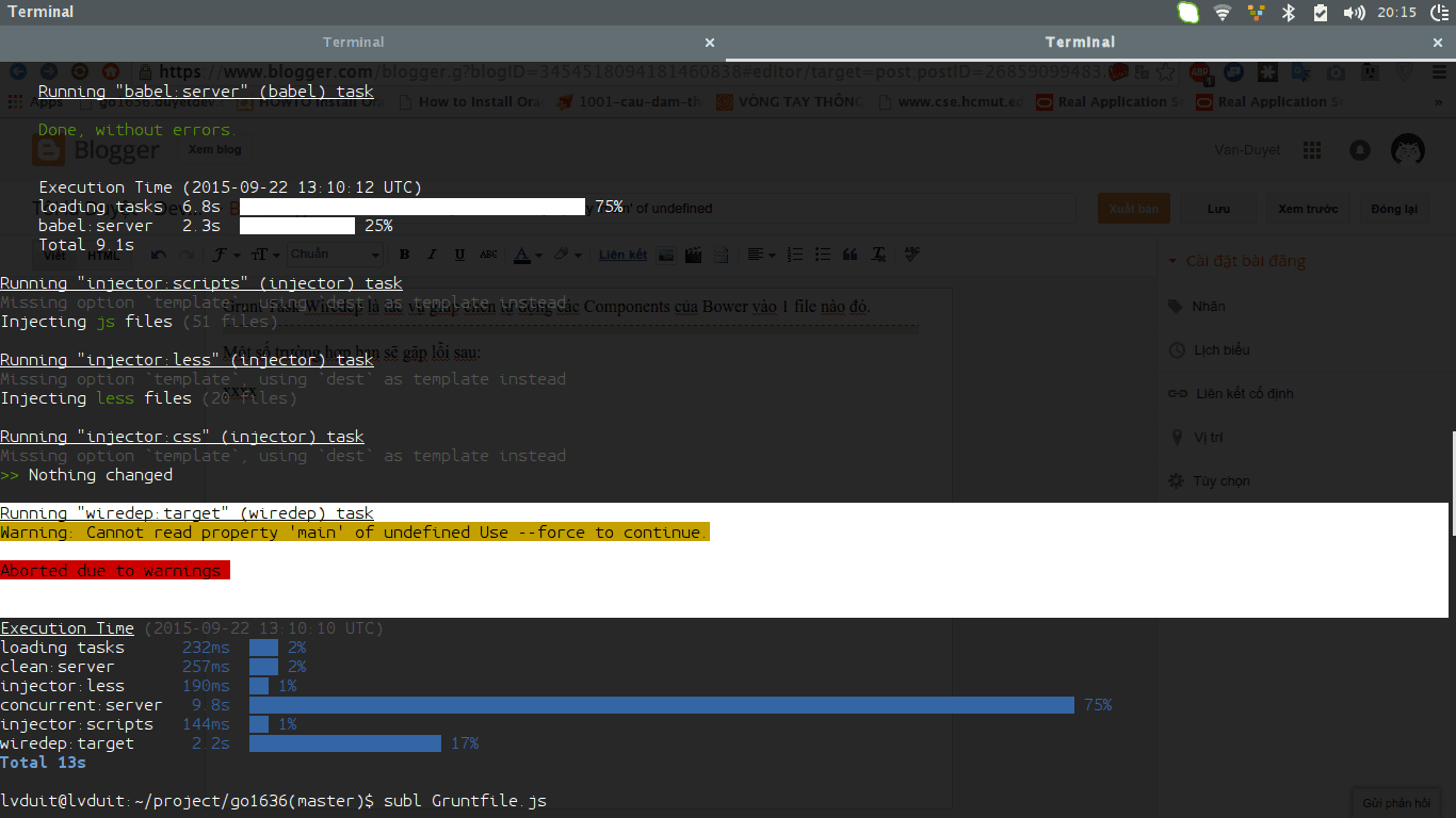 Grunt - Fix lỗi wiredep "Cannot read property 'main' of undefined"